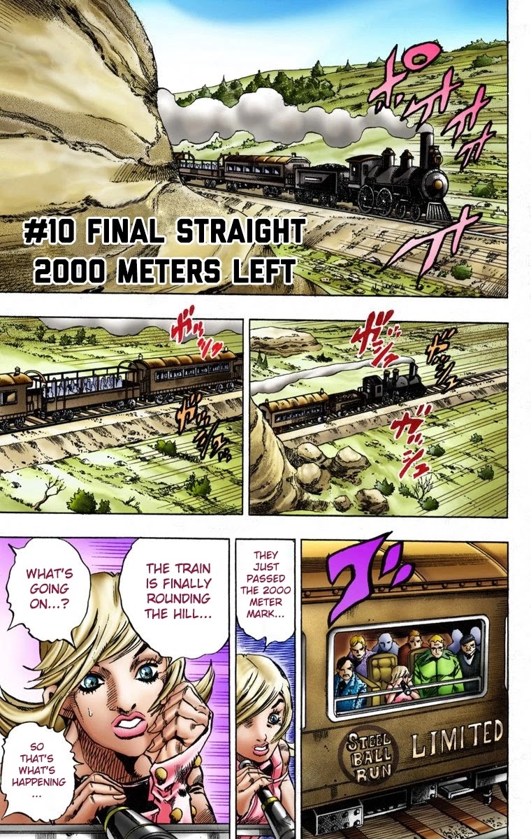 JoJo's Bizarre Adventure Part 7 - Steel Ball Run (Official Colored) Chapter 10 page 2 - Chapter 10: Final Straight 2000 Meters Left