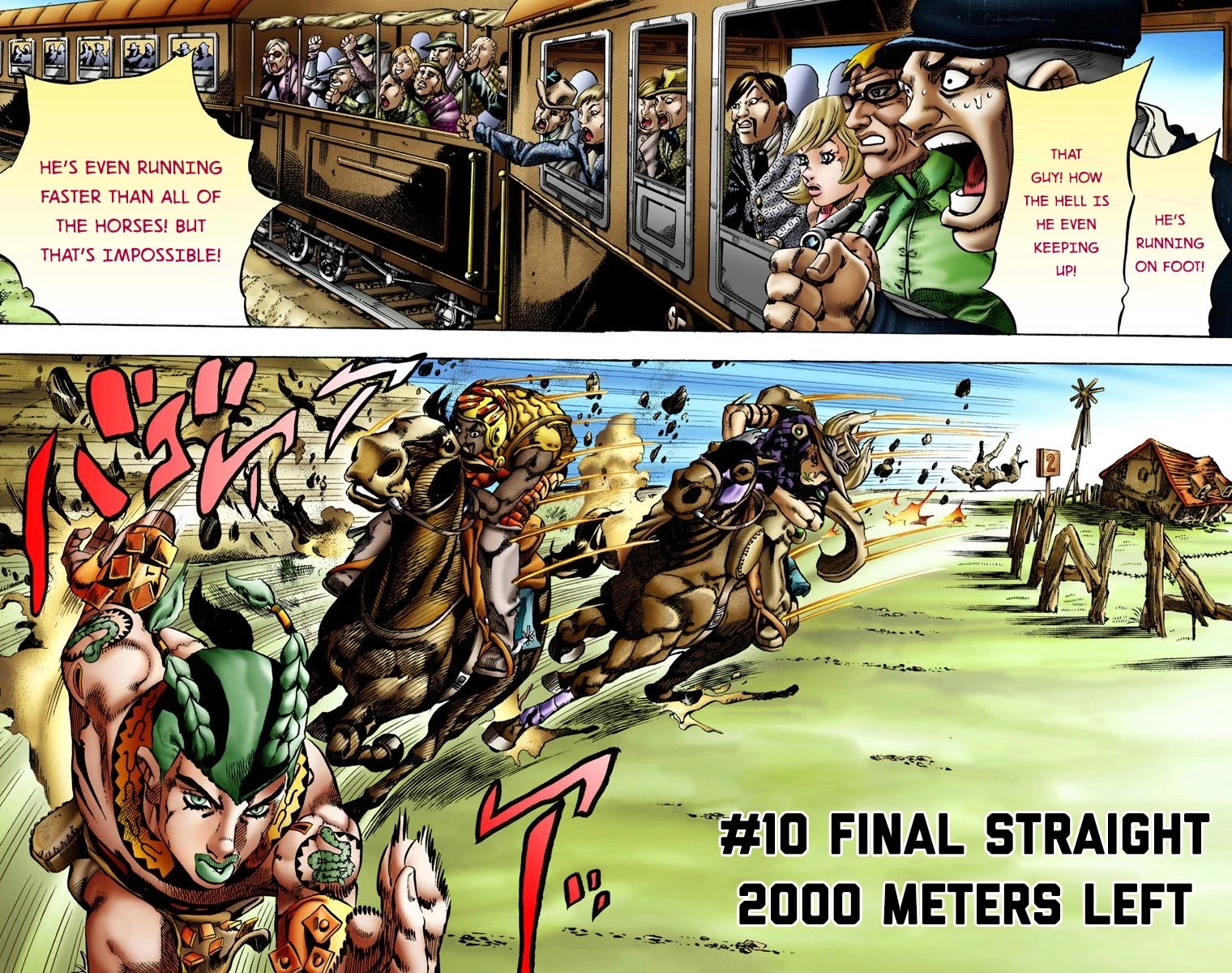 JoJo's Bizarre Adventure Part 7 - Steel Ball Run (Official Colored) Chapter 10 page 3 - Chapter 10: Final Straight 2000 Meters Left