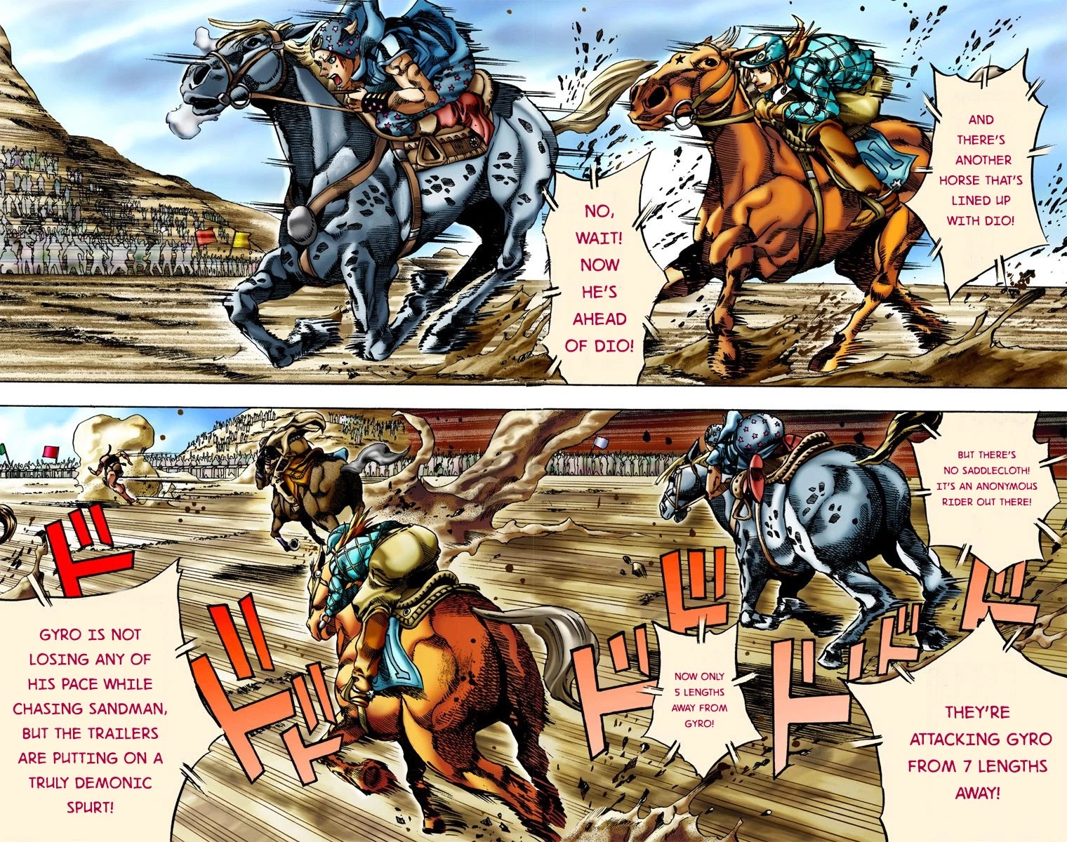 JoJo's Bizarre Adventure Part 7 - Steel Ball Run (Official Colored) Chapter 11 page 12 - Chapter 11: The Final Stretch 1000 Meters Left