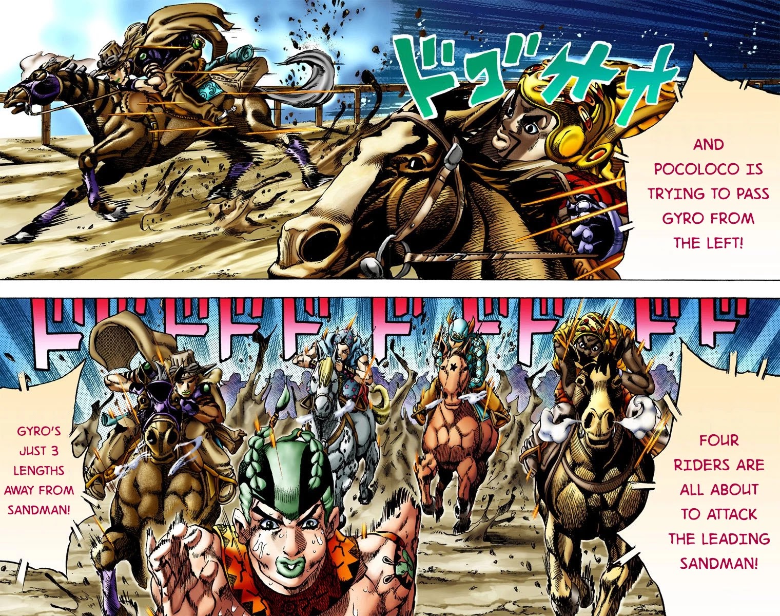JoJo's Bizarre Adventure Part 7 - Steel Ball Run (Official Colored) Chapter 11 page 13 - Chapter 11: The Final Stretch 1000 Meters Left