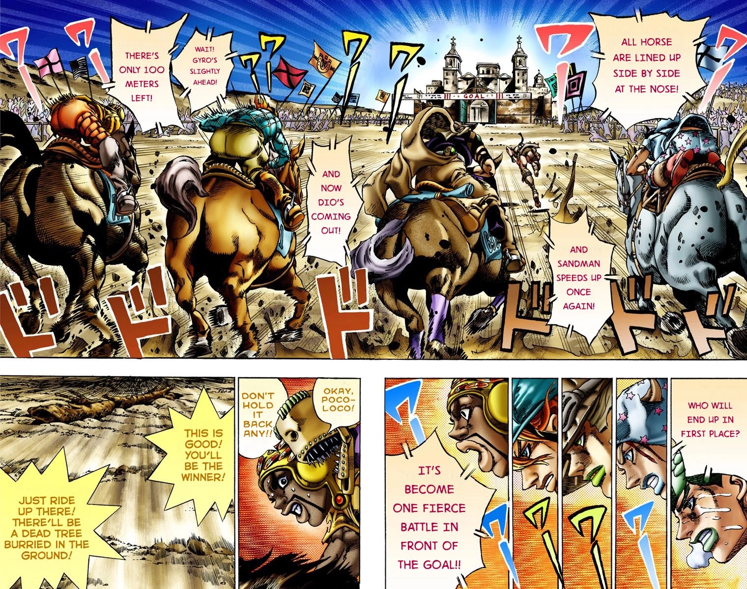 JoJo's Bizarre Adventure Part 7 - Steel Ball Run (Official Colored) Chapter 11 page 15 - Chapter 11: The Final Stretch 1000 Meters Left