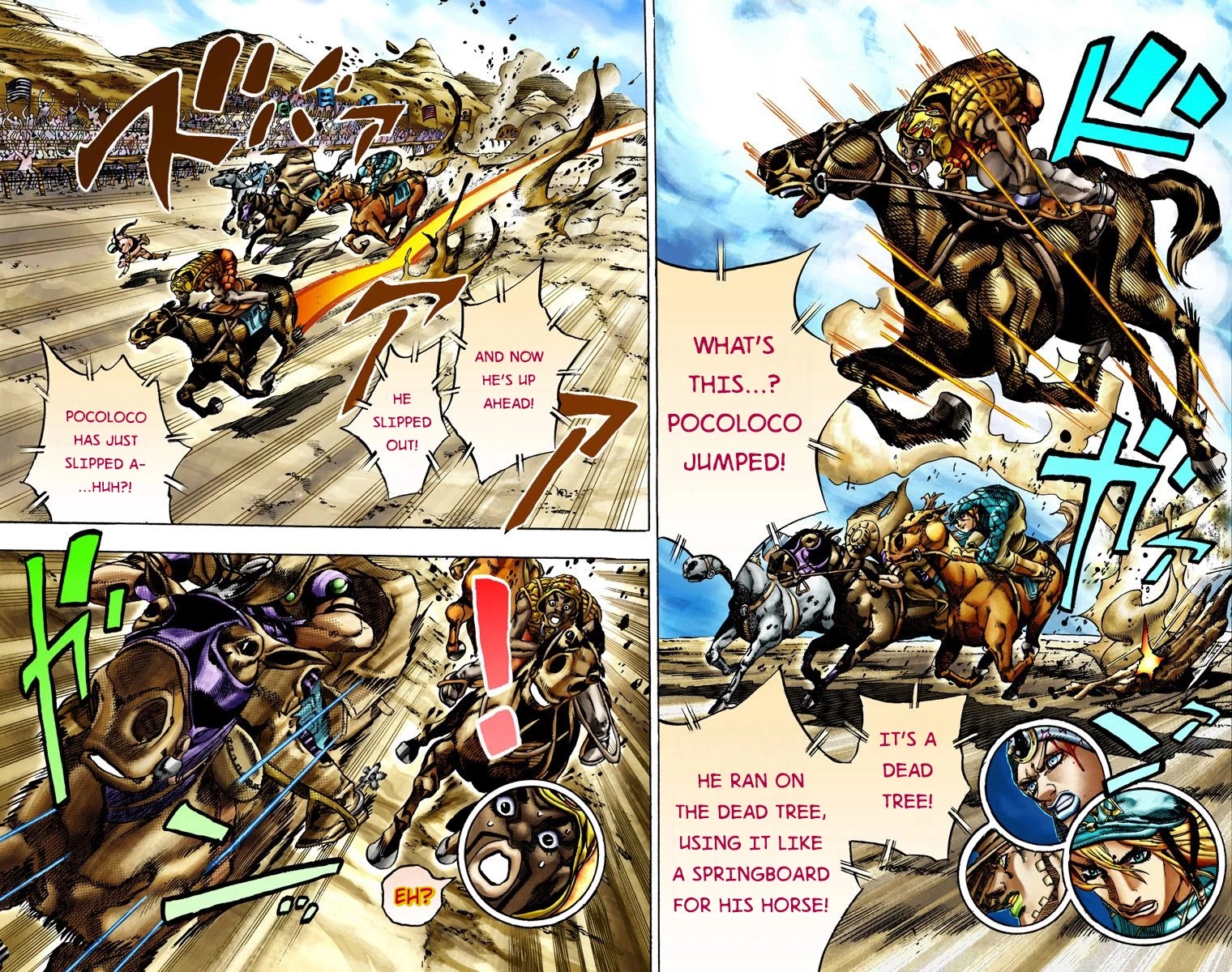 JoJo's Bizarre Adventure Part 7 - Steel Ball Run (Official Colored) Chapter 11 page 16 - Chapter 11: The Final Stretch 1000 Meters Left