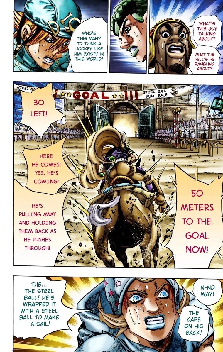 JoJo's Bizarre Adventure Part 7 - Steel Ball Run (Official Colored) Chapter 11 page 19 - Chapter 11: The Final Stretch 1000 Meters Left