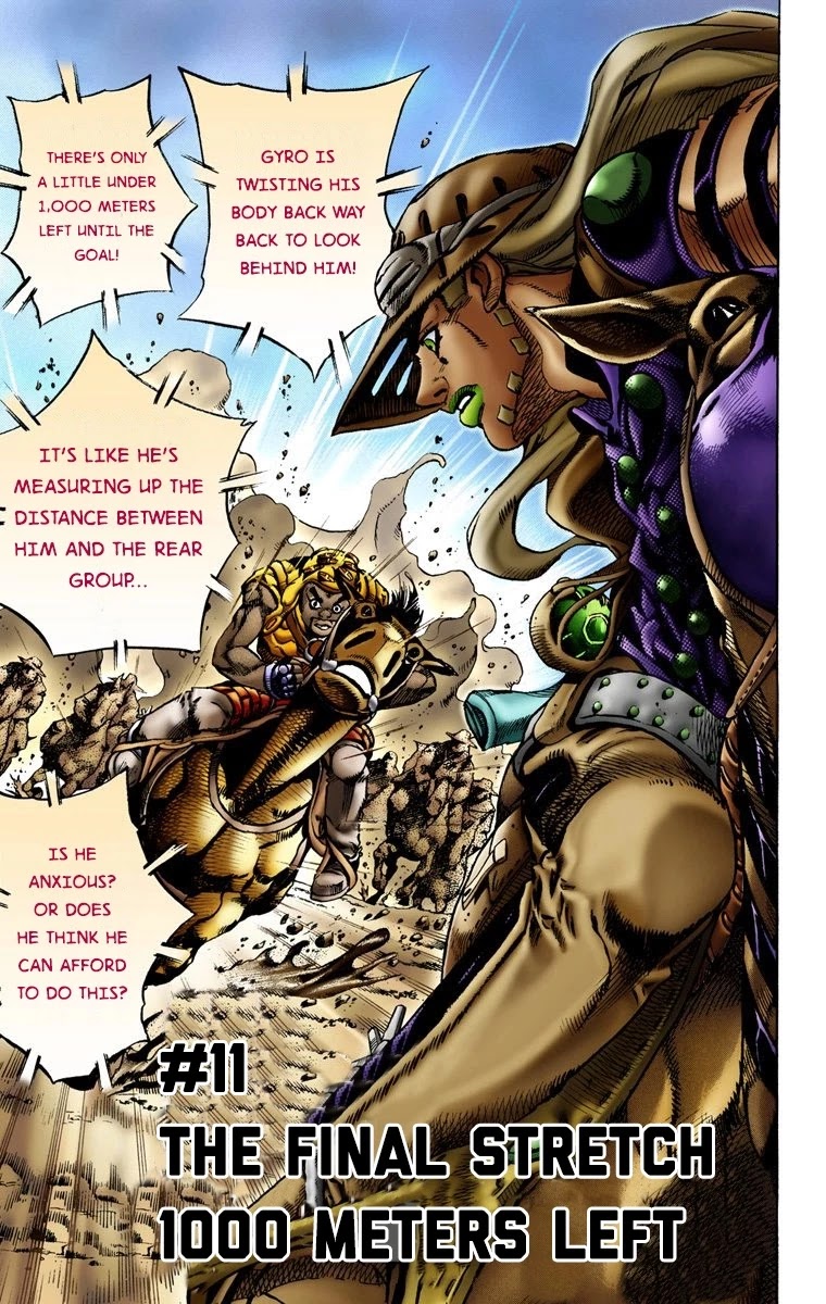 JoJo's Bizarre Adventure Part 7 - Steel Ball Run (Official Colored) Chapter 11 page 2 - Chapter 11: The Final Stretch 1000 Meters Left