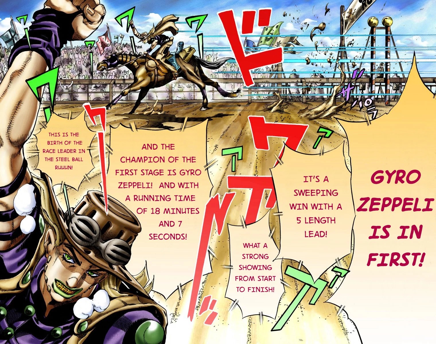 JoJo's Bizarre Adventure Part 7 - Steel Ball Run (Official Colored) Chapter 11 page 21 - Chapter 11: The Final Stretch 1000 Meters Left