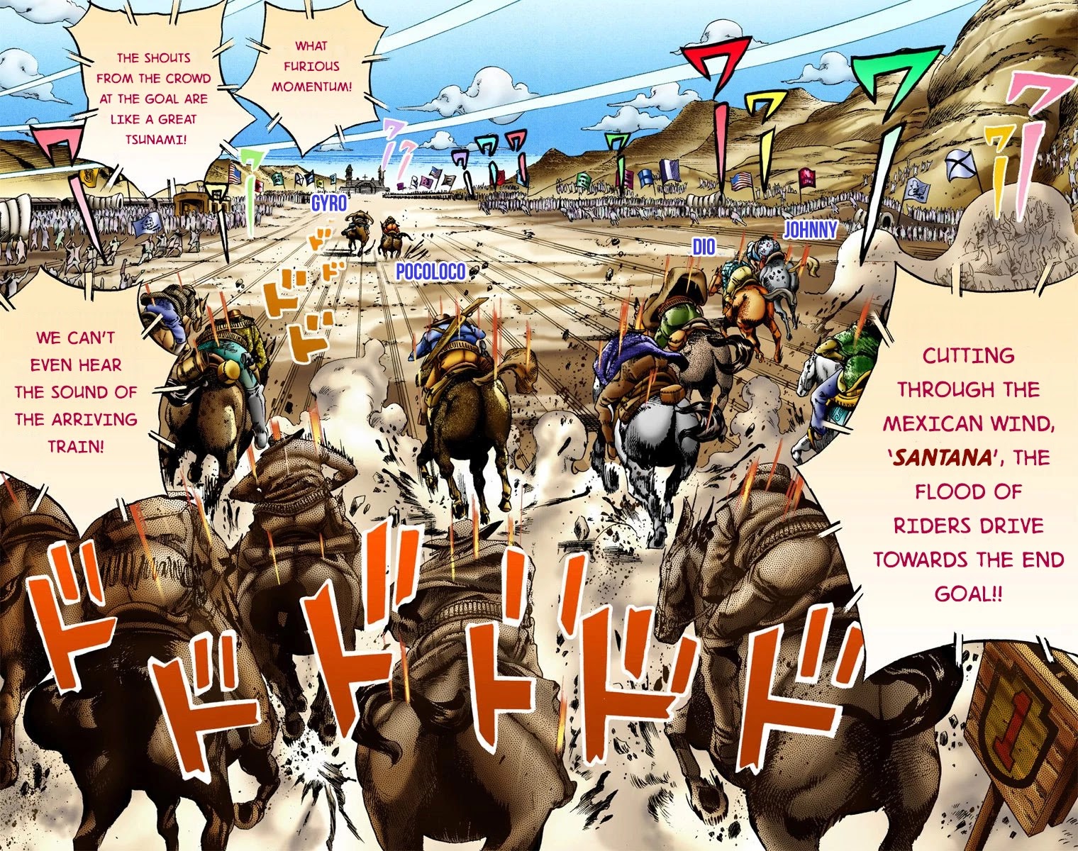 JoJo's Bizarre Adventure Part 7 - Steel Ball Run (Official Colored) Chapter 11 page 3 - Chapter 11: The Final Stretch 1000 Meters Left