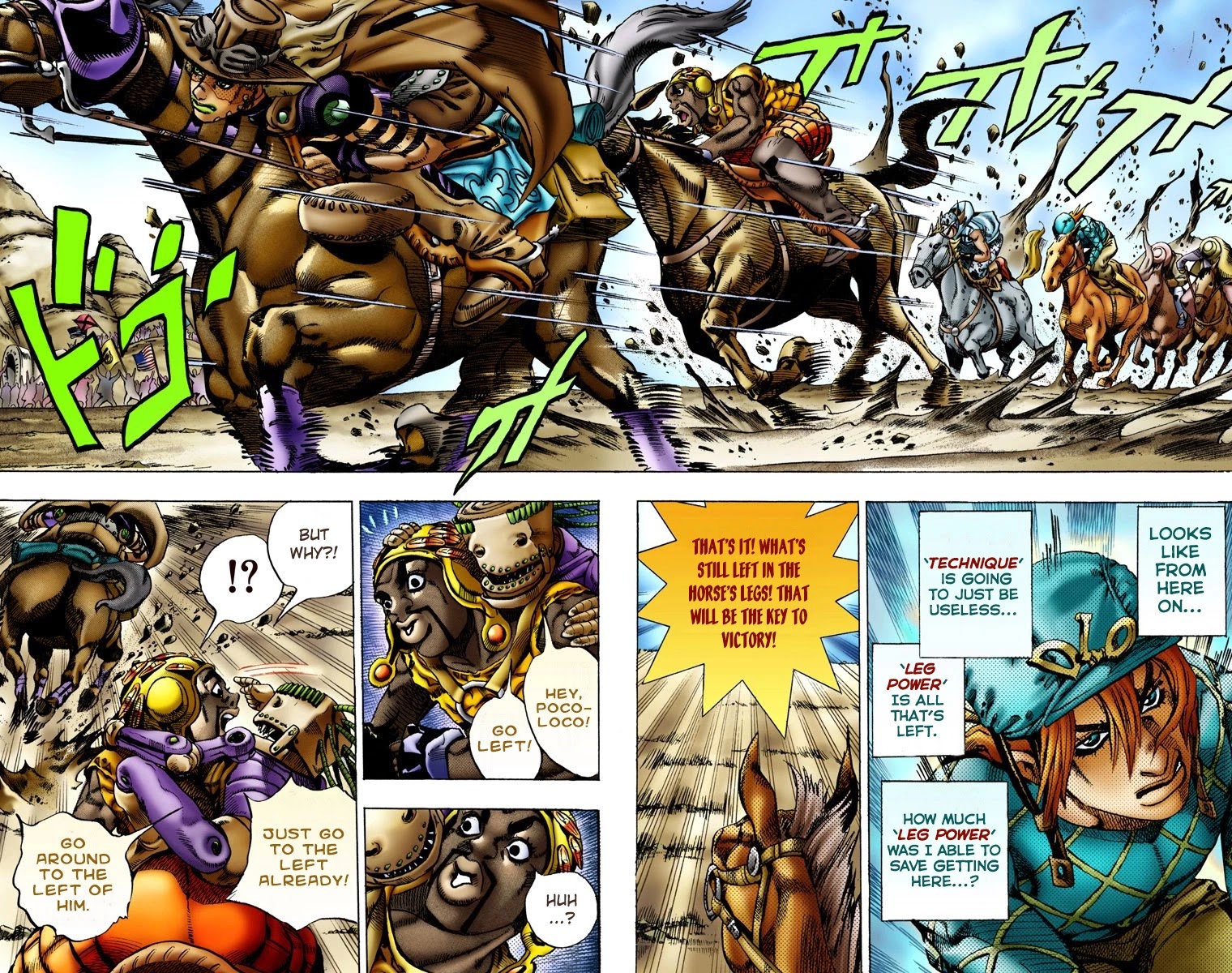 JoJo's Bizarre Adventure Part 7 - Steel Ball Run (Official Colored) Chapter 11 page 8 - Chapter 11: The Final Stretch 1000 Meters Left