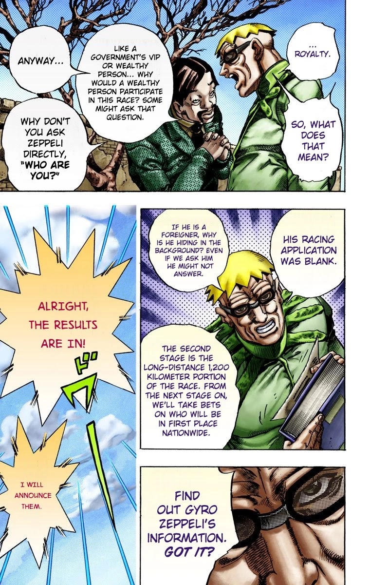 JoJo's Bizarre Adventure Part 7 - Steel Ball Run (Official Colored) Chapter 12 page 10 - Chapter 12: First Stage Disqualified From Victory