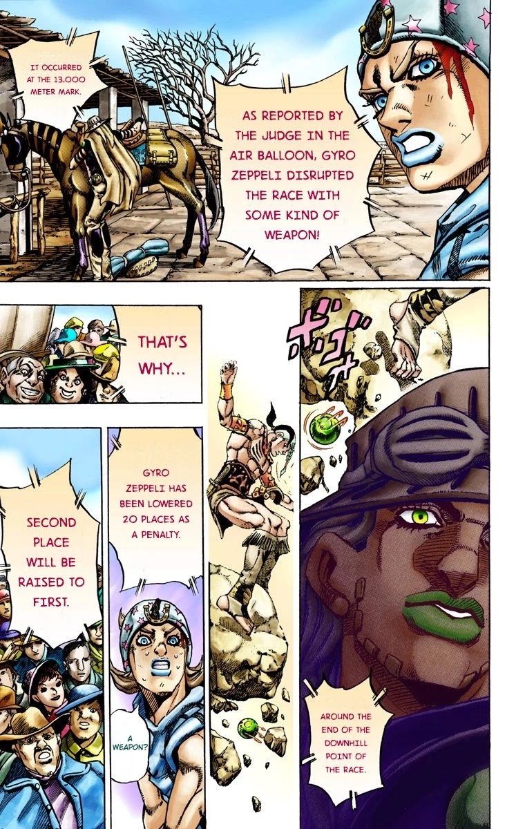 JoJo's Bizarre Adventure Part 7 - Steel Ball Run (Official Colored) Chapter 12 page 12 - Chapter 12: First Stage Disqualified From Victory