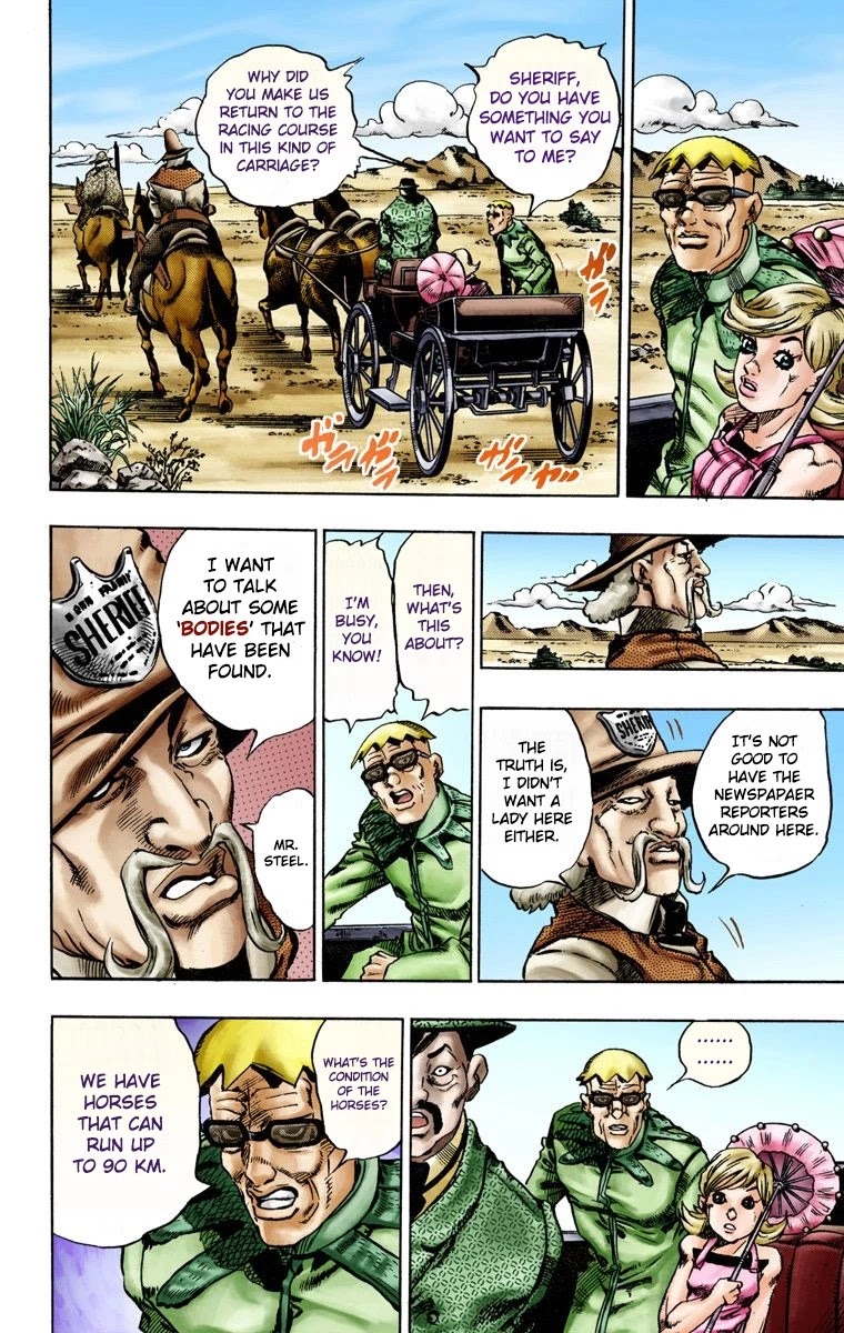 JoJo's Bizarre Adventure Part 7 - Steel Ball Run (Official Colored) Chapter 12 page 28 - Chapter 12: First Stage Disqualified From Victory