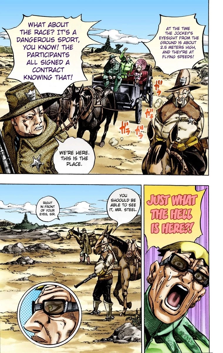 JoJo's Bizarre Adventure Part 7 - Steel Ball Run (Official Colored) Chapter 12 page 29 - Chapter 12: First Stage Disqualified From Victory