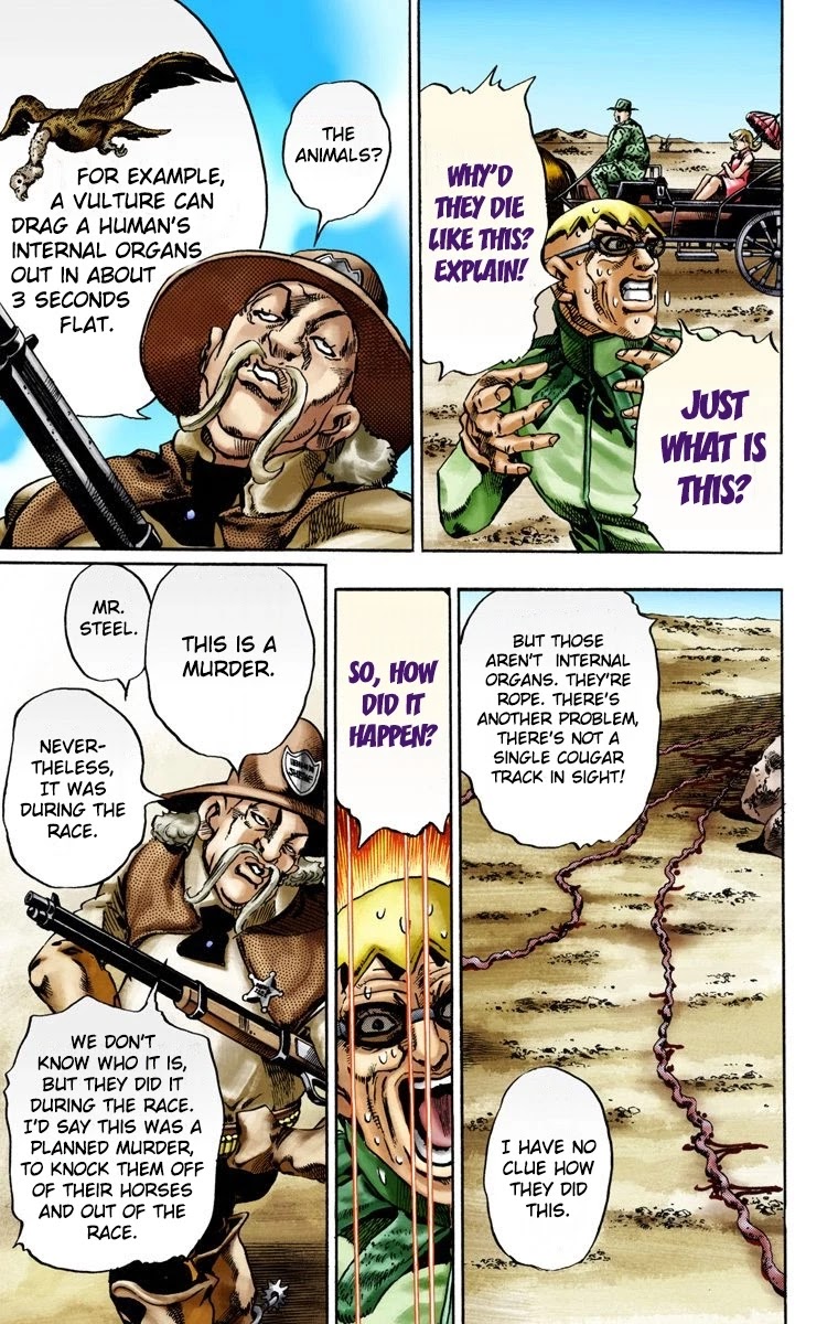 JoJo's Bizarre Adventure Part 7 - Steel Ball Run (Official Colored) Chapter 12 page 34 - Chapter 12: First Stage Disqualified From Victory
