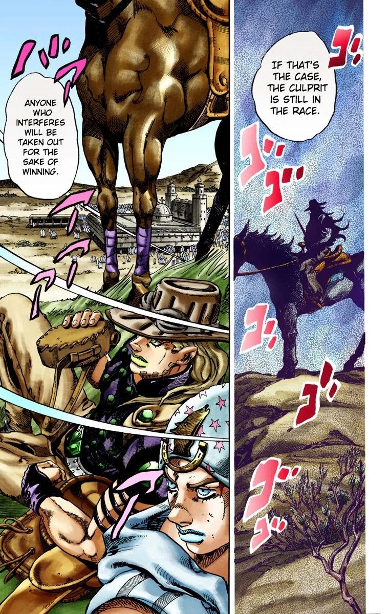 JoJo's Bizarre Adventure Part 7 - Steel Ball Run (Official Colored) Chapter 12 page 36 - Chapter 12: First Stage Disqualified From Victory