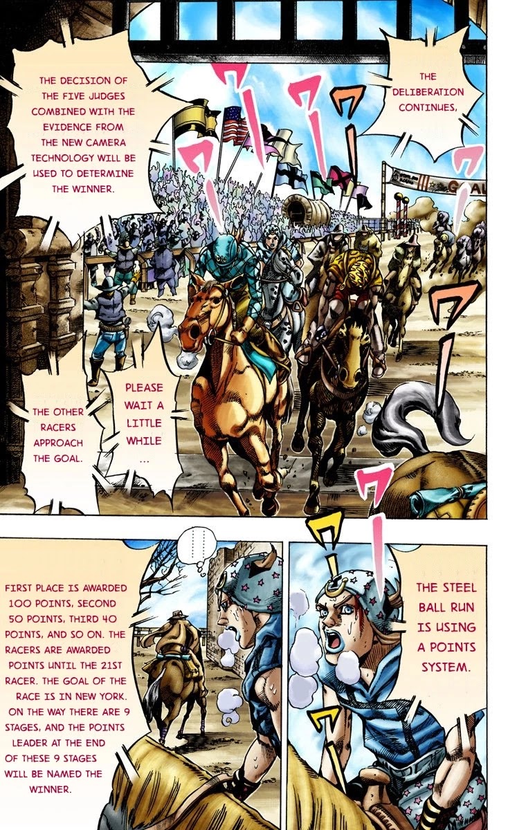 JoJo's Bizarre Adventure Part 7 - Steel Ball Run (Official Colored) Chapter 12 page 6 - Chapter 12: First Stage Disqualified From Victory