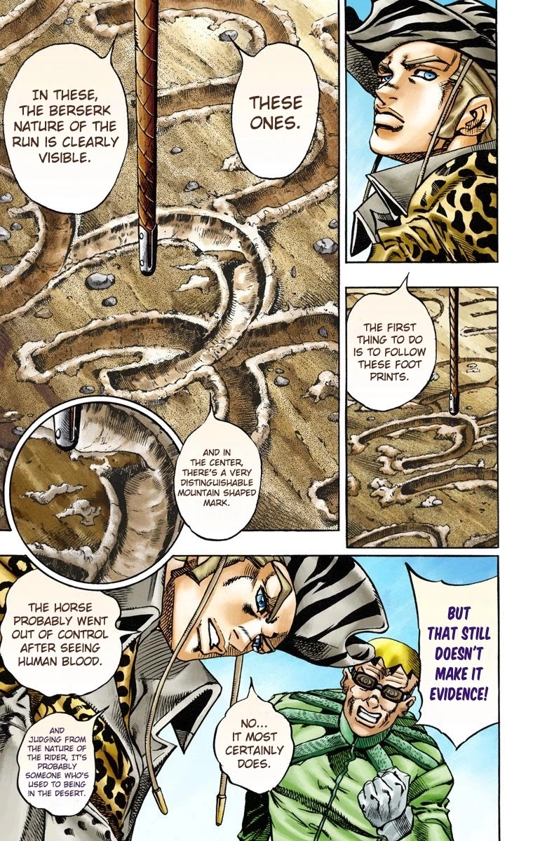JoJo's Bizarre Adventure Part 7 - Steel Ball Run (Official Colored) Chapter 13 page 11 - Chapter 13: The Sheriff's Request to Mountain Tim