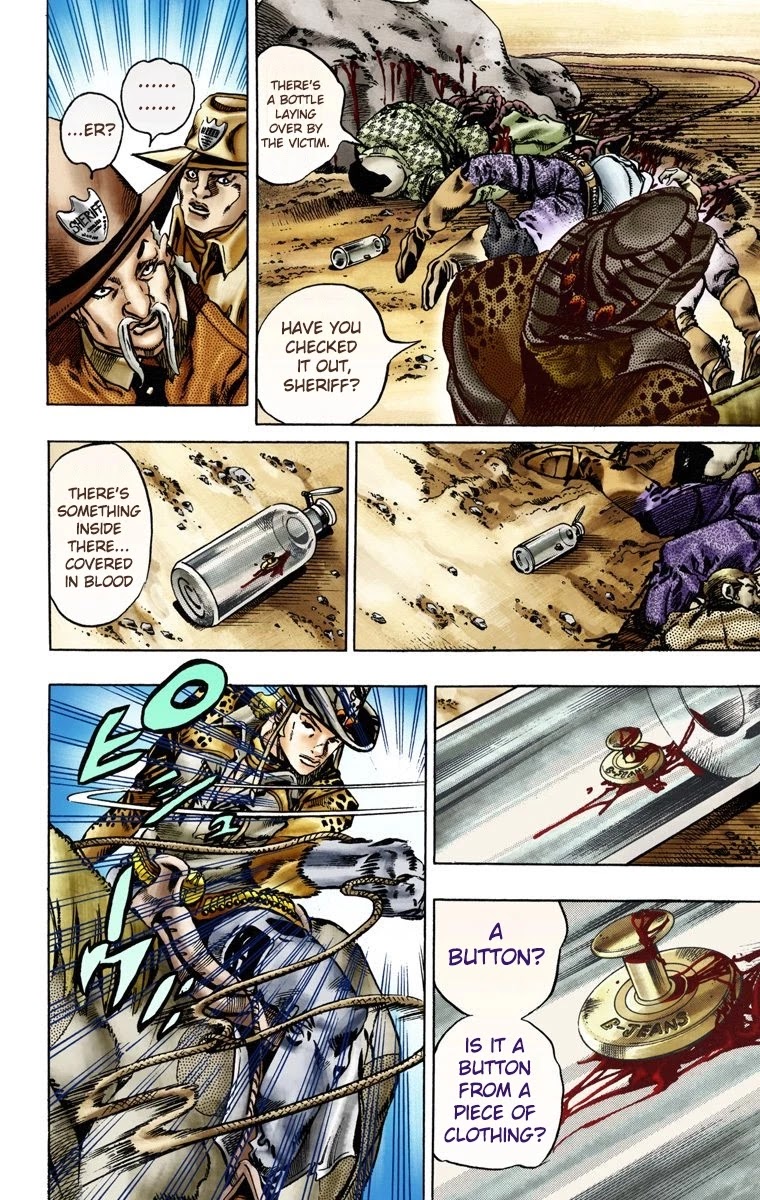 JoJo's Bizarre Adventure Part 7 - Steel Ball Run (Official Colored) Chapter 13 page 12 - Chapter 13: The Sheriff's Request to Mountain Tim