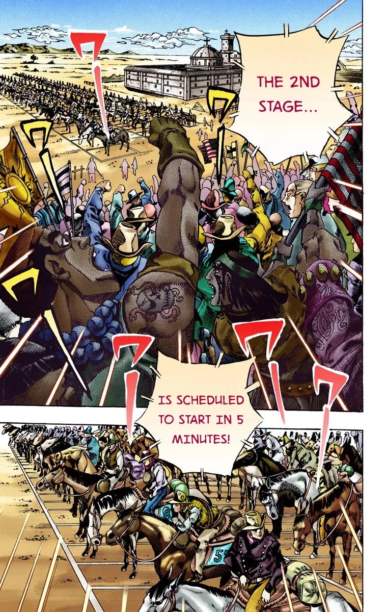 JoJo's Bizarre Adventure Part 7 - Steel Ball Run (Official Colored) Chapter 13 page 15 - Chapter 13: The Sheriff's Request to Mountain Tim