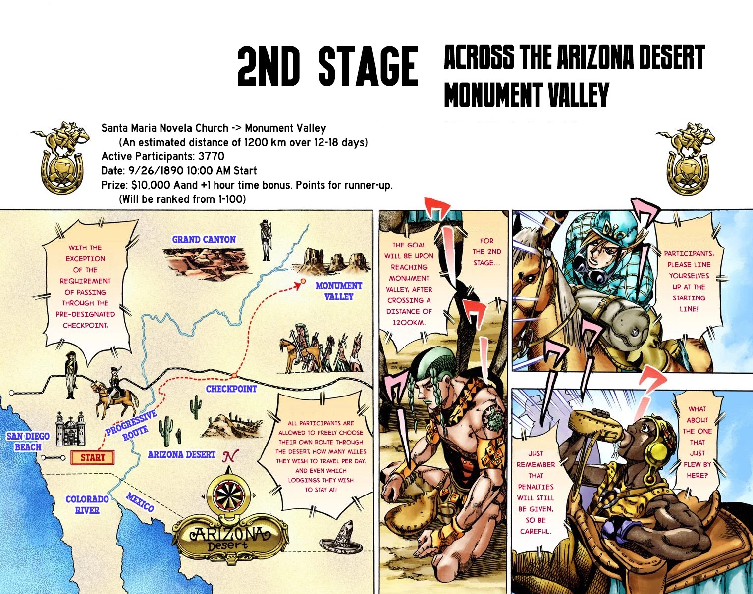 JoJo's Bizarre Adventure Part 7 - Steel Ball Run (Official Colored) Chapter 13 page 16 - Chapter 13: The Sheriff's Request to Mountain Tim