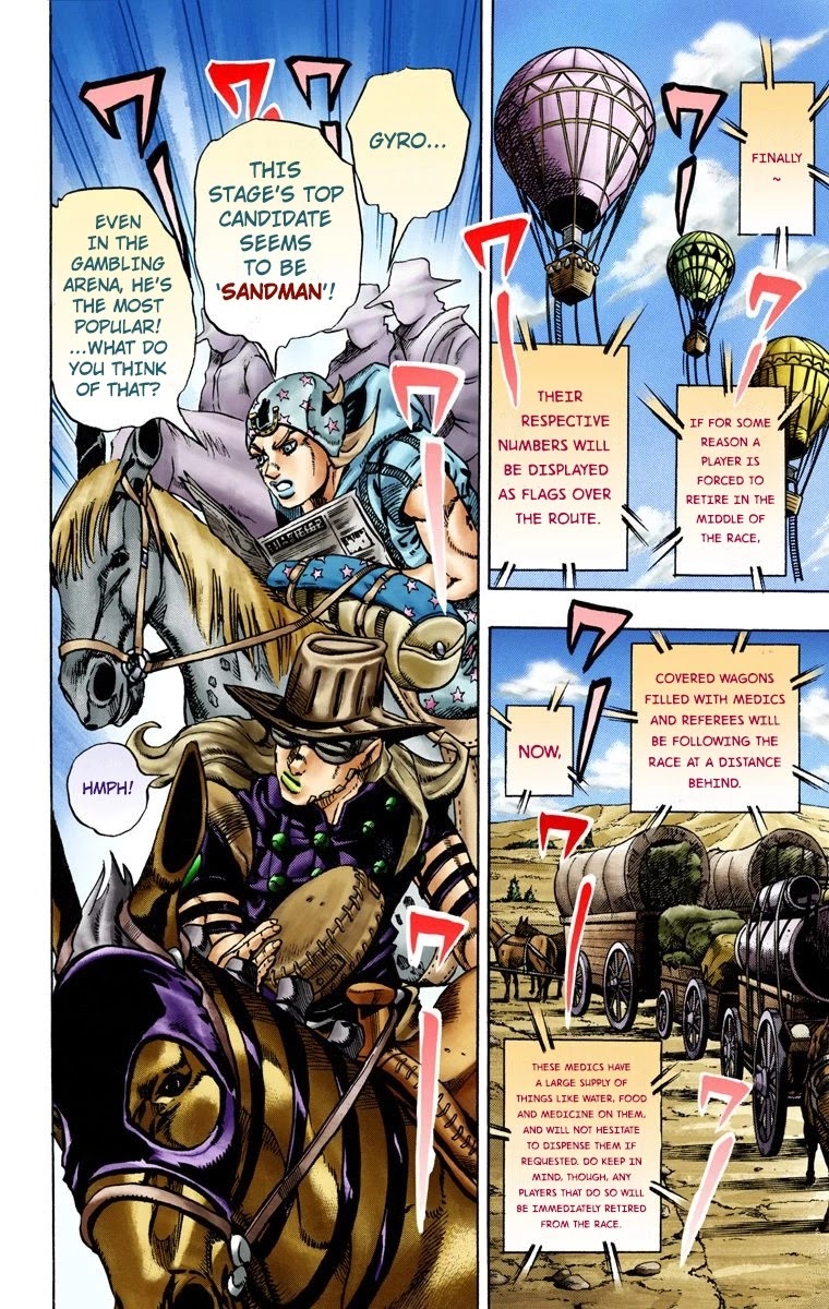JoJo's Bizarre Adventure Part 7 - Steel Ball Run (Official Colored) Chapter 13 page 17 - Chapter 13: The Sheriff's Request to Mountain Tim