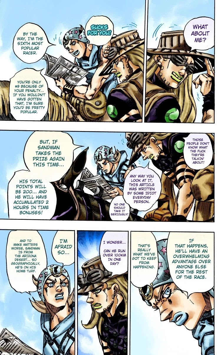 JoJo's Bizarre Adventure Part 7 - Steel Ball Run (Official Colored) Chapter 13 page 18 - Chapter 13: The Sheriff's Request to Mountain Tim