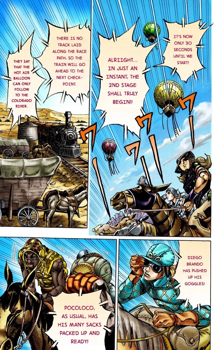 JoJo's Bizarre Adventure Part 7 - Steel Ball Run (Official Colored) Chapter 13 page 22 - Chapter 13: The Sheriff's Request to Mountain Tim