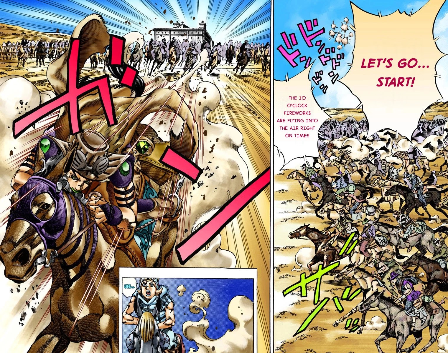 JoJo's Bizarre Adventure Part 7 - Steel Ball Run (Official Colored) Chapter 13 page 23 - Chapter 13: The Sheriff's Request to Mountain Tim