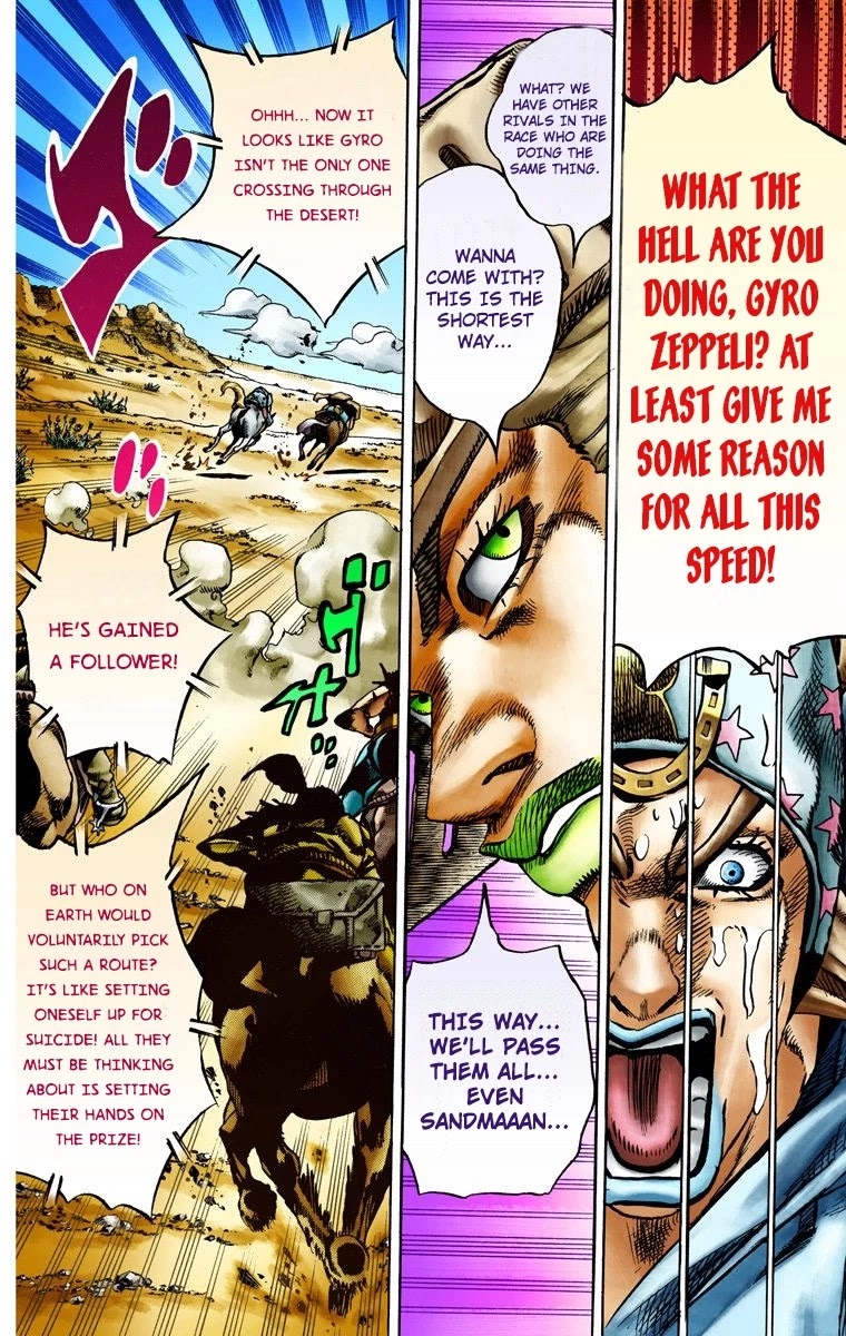 JoJo's Bizarre Adventure Part 7 - Steel Ball Run (Official Colored) Chapter 13 page 27 - Chapter 13: The Sheriff's Request to Mountain Tim