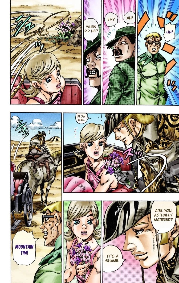 JoJo's Bizarre Adventure Part 7 - Steel Ball Run (Official Colored) Chapter 13 page 6 - Chapter 13: The Sheriff's Request to Mountain Tim