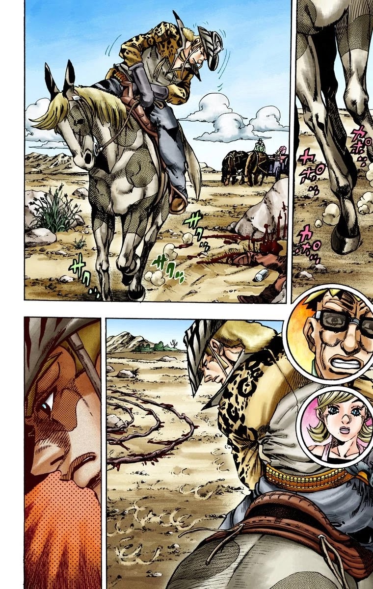 JoJo's Bizarre Adventure Part 7 - Steel Ball Run (Official Colored) Chapter 13 page 8 - Chapter 13: The Sheriff's Request to Mountain Tim