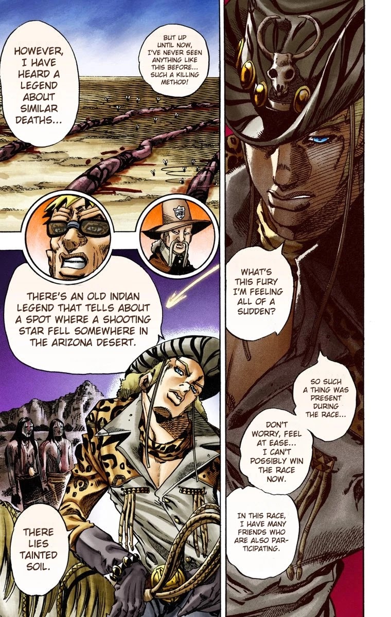 JoJo's Bizarre Adventure Part 7 - Steel Ball Run (Official Colored) Chapter 13 page 9 - Chapter 13: The Sheriff's Request to Mountain Tim