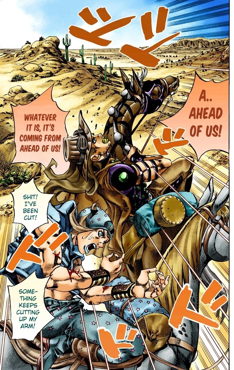 JoJo's Bizarre Adventure Part 7 - Steel Ball Run (Official Colored) Chapter 14 page 10 - Chapter 14: Across the Arizona Desert- Continuing Along the Shortest Route