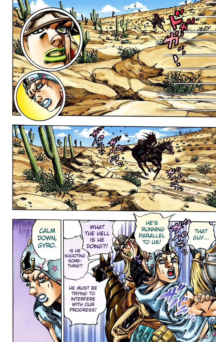 JoJo's Bizarre Adventure Part 7 - Steel Ball Run (Official Colored) Chapter 14 page 11 - Chapter 14: Across the Arizona Desert- Continuing Along the Shortest Route