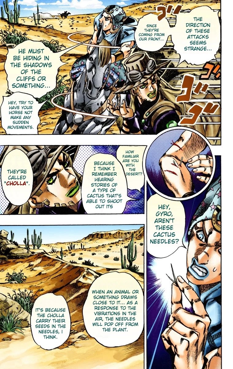 JoJo's Bizarre Adventure Part 7 - Steel Ball Run (Official Colored) Chapter 14 page 12 - Chapter 14: Across the Arizona Desert- Continuing Along the Shortest Route