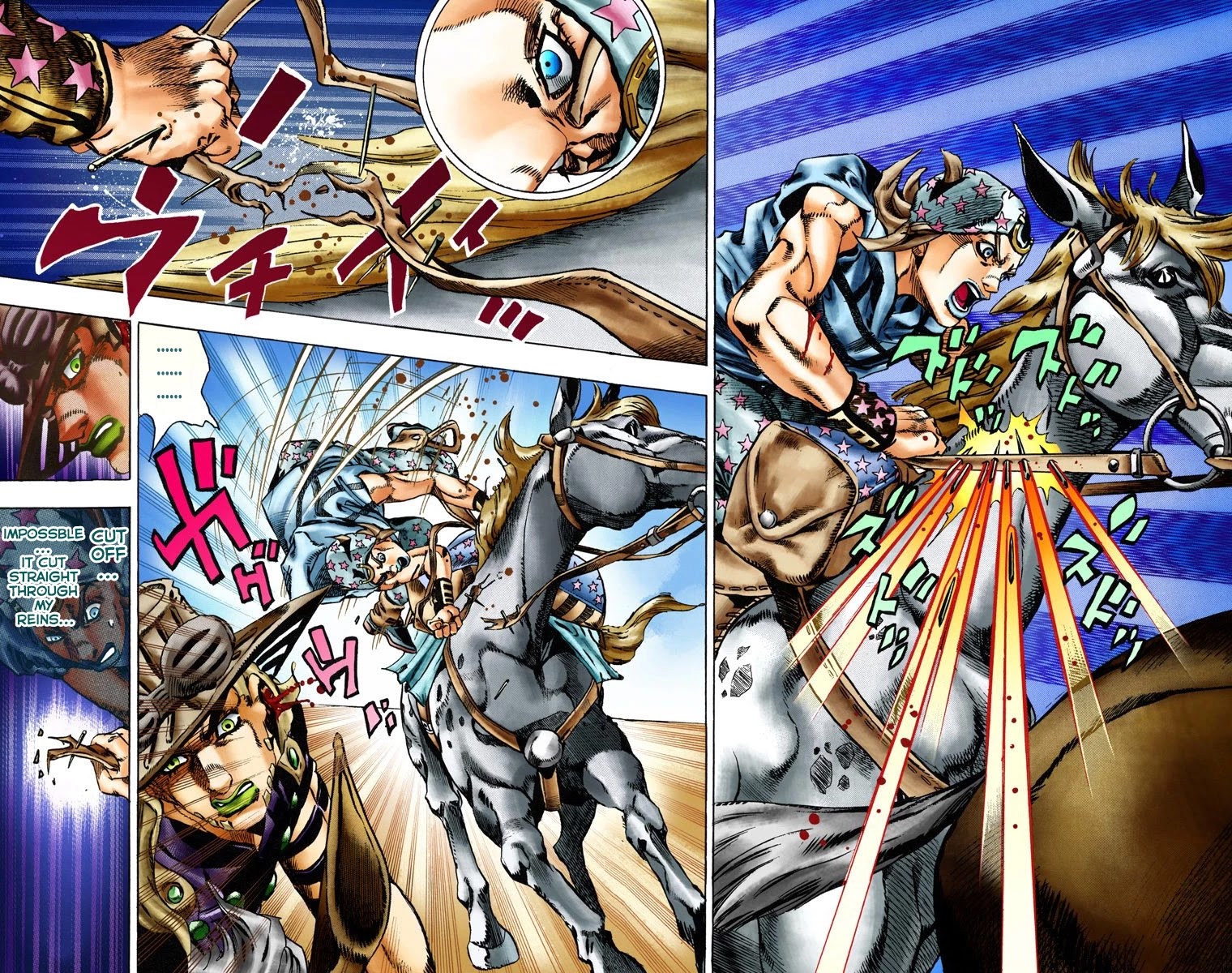 JoJo's Bizarre Adventure Part 7 - Steel Ball Run (Official Colored) Chapter 14 page 15 - Chapter 14: Across the Arizona Desert- Continuing Along the Shortest Route