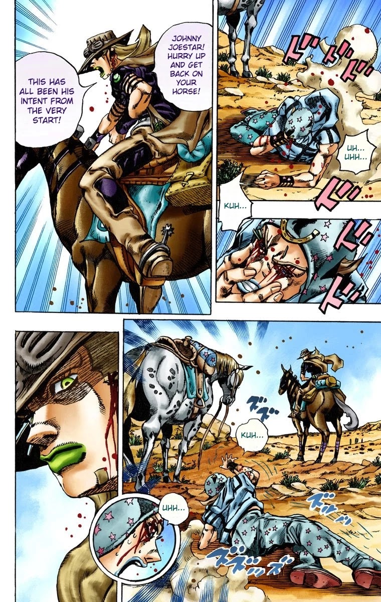 JoJo's Bizarre Adventure Part 7 - Steel Ball Run (Official Colored) Chapter 14 page 18 - Chapter 14: Across the Arizona Desert- Continuing Along the Shortest Route