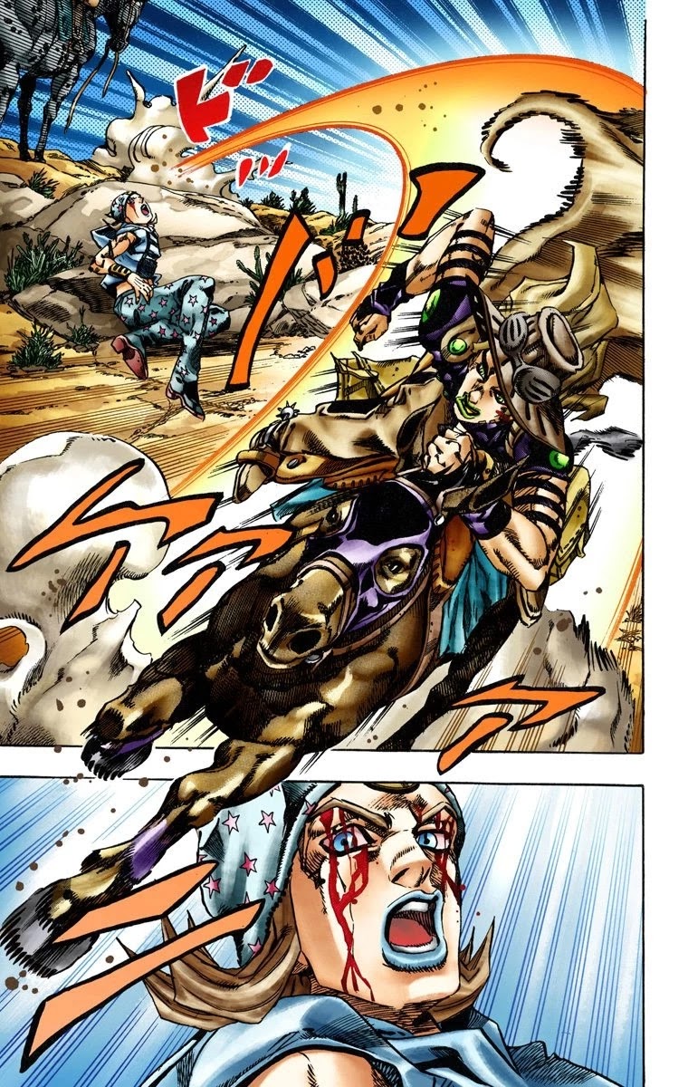 JoJo's Bizarre Adventure Part 7 - Steel Ball Run (Official Colored) Chapter 14 page 21 - Chapter 14: Across the Arizona Desert- Continuing Along the Shortest Route