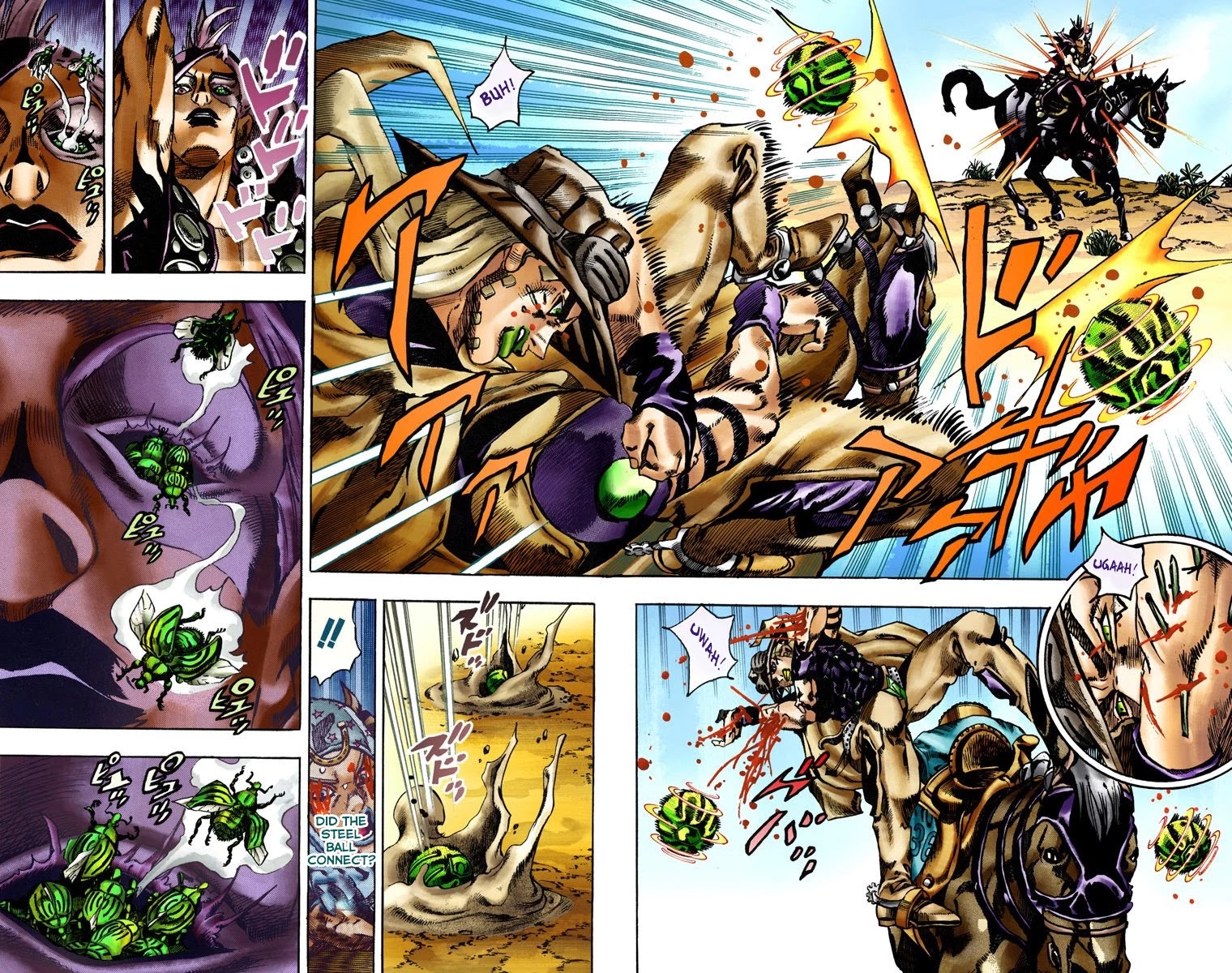 JoJo's Bizarre Adventure Part 7 - Steel Ball Run (Official Colored) Chapter 14 page 24 - Chapter 14: Across the Arizona Desert- Continuing Along the Shortest Route