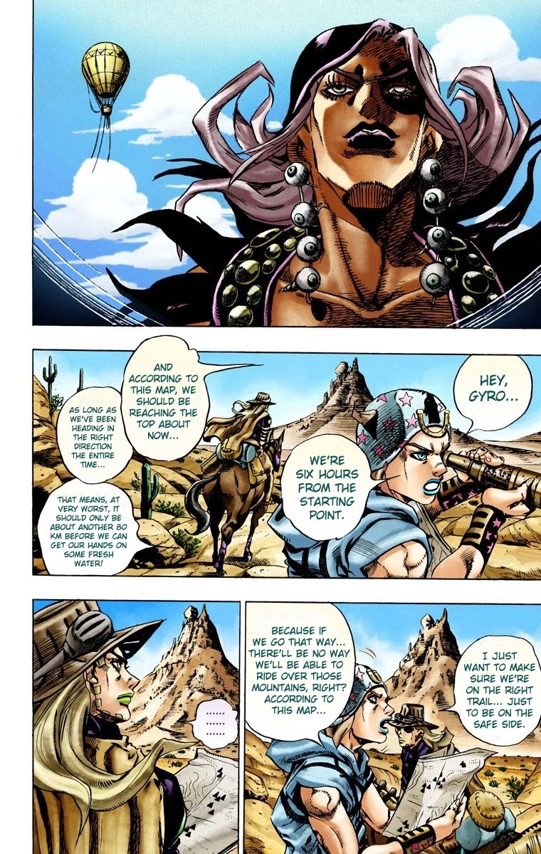 JoJo's Bizarre Adventure Part 7 - Steel Ball Run (Official Colored) Chapter 14 page 3 - Chapter 14: Across the Arizona Desert- Continuing Along the Shortest Route