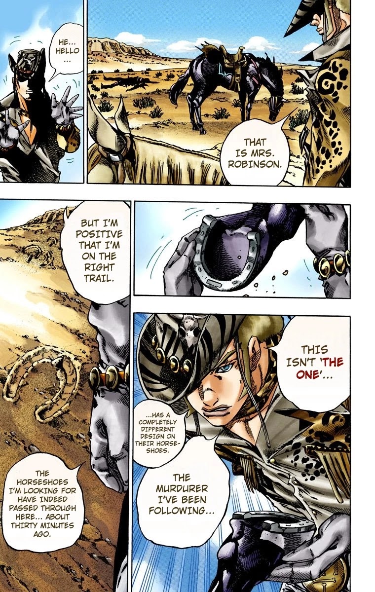 JoJo's Bizarre Adventure Part 7 - Steel Ball Run (Official Colored) Chapter 14 page 30 - Chapter 14: Across the Arizona Desert- Continuing Along the Shortest Route