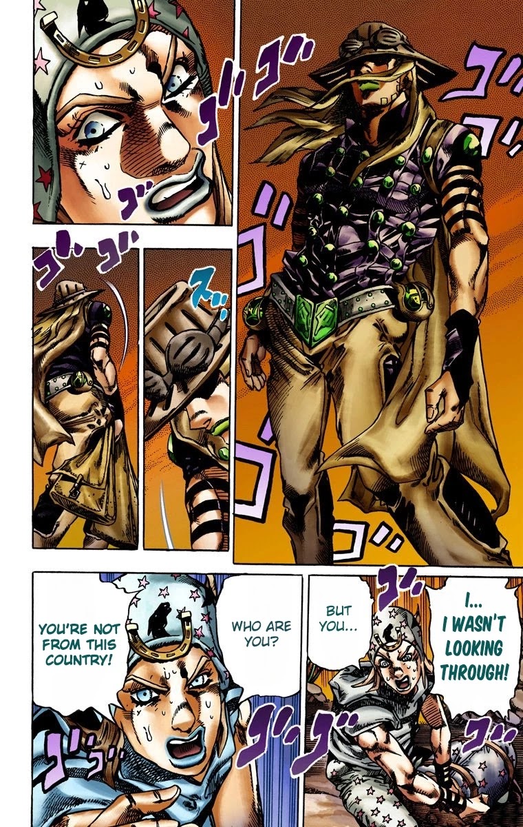 JoJo's Bizarre Adventure Part 7 - Steel Ball Run (Official Colored) Chapter 15 page 13 - Chapter 15: The Desert Born Outlaws Part 1