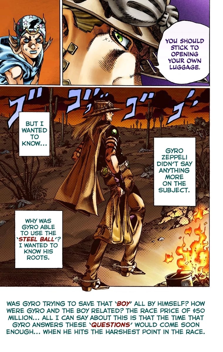 JoJo's Bizarre Adventure Part 7 - Steel Ball Run (Official Colored) Chapter 15 page 14 - Chapter 15: The Desert Born Outlaws Part 1