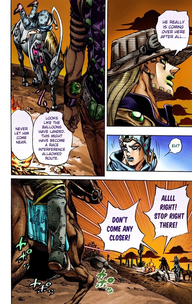 JoJo's Bizarre Adventure Part 7 - Steel Ball Run (Official Colored) Chapter 15 page 15 - Chapter 15: The Desert Born Outlaws Part 1