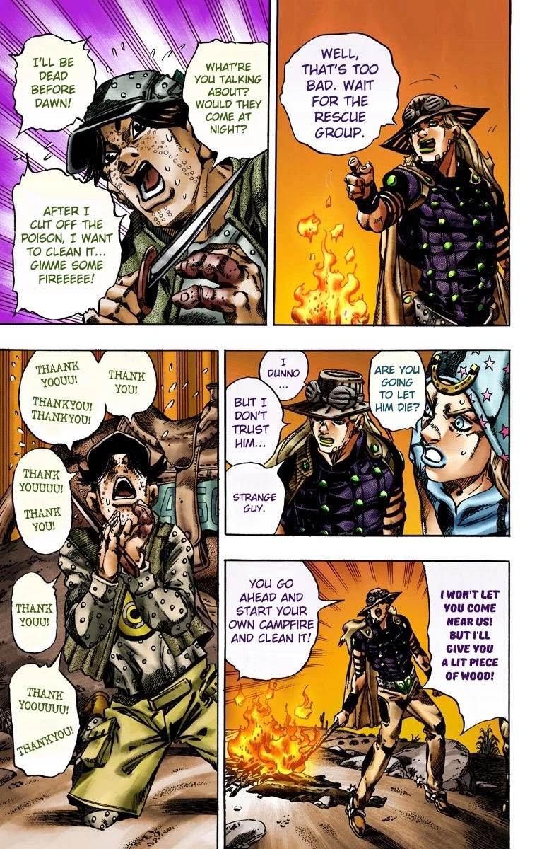 JoJo's Bizarre Adventure Part 7 - Steel Ball Run (Official Colored) Chapter 15 page 18 - Chapter 15: The Desert Born Outlaws Part 1