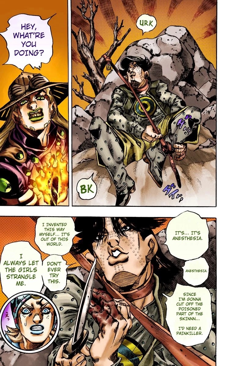 JoJo's Bizarre Adventure Part 7 - Steel Ball Run (Official Colored) Chapter 15 page 20 - Chapter 15: The Desert Born Outlaws Part 1