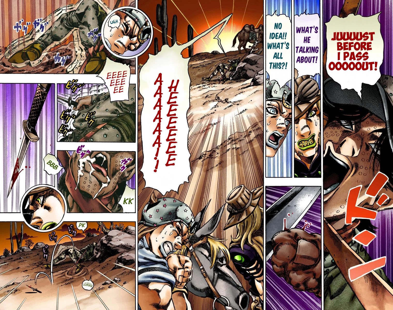 JoJo's Bizarre Adventure Part 7 - Steel Ball Run (Official Colored) Chapter 15 page 21 - Chapter 15: The Desert Born Outlaws Part 1