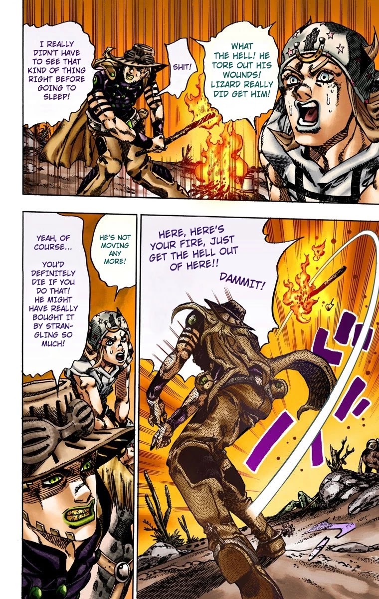 JoJo's Bizarre Adventure Part 7 - Steel Ball Run (Official Colored) Chapter 15 page 22 - Chapter 15: The Desert Born Outlaws Part 1