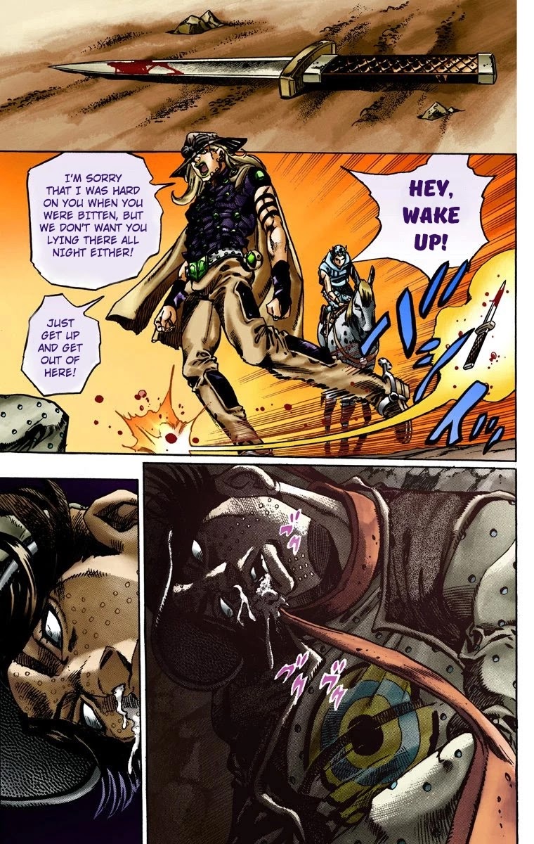 JoJo's Bizarre Adventure Part 7 - Steel Ball Run (Official Colored) Chapter 15 page 23 - Chapter 15: The Desert Born Outlaws Part 1