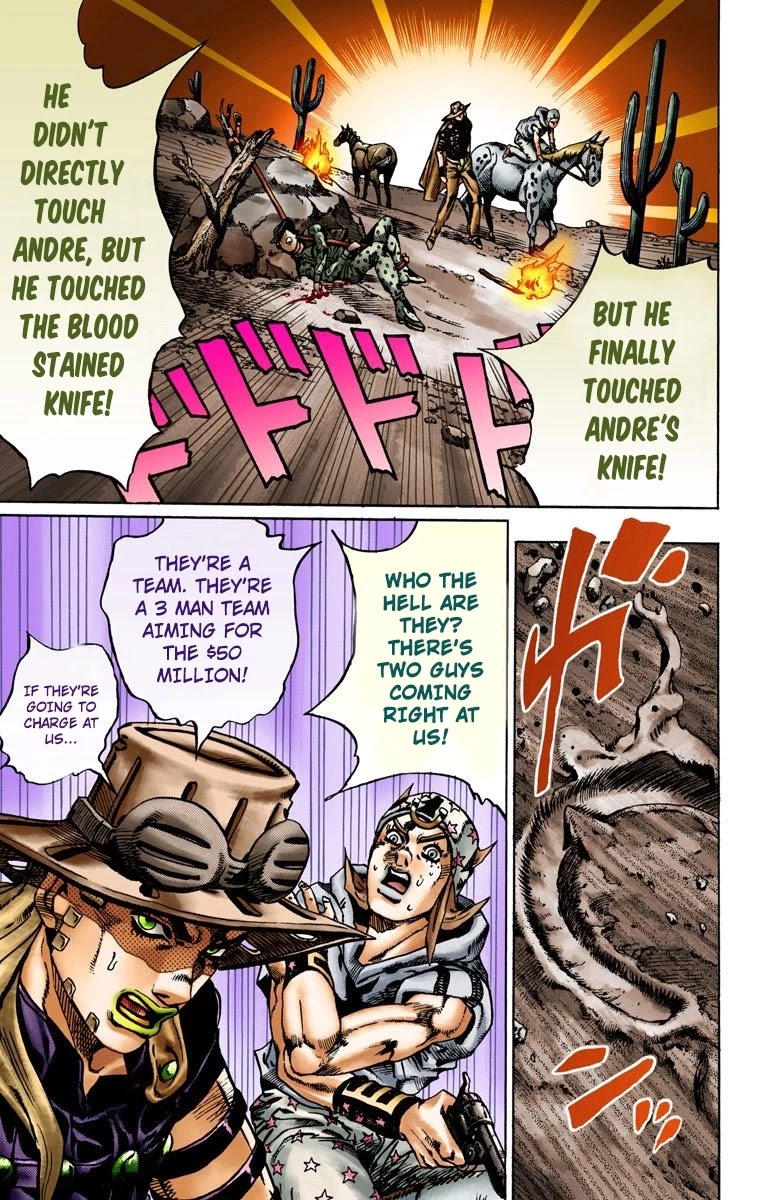 JoJo's Bizarre Adventure Part 7 - Steel Ball Run (Official Colored) Chapter 15 page 29 - Chapter 15: The Desert Born Outlaws Part 1