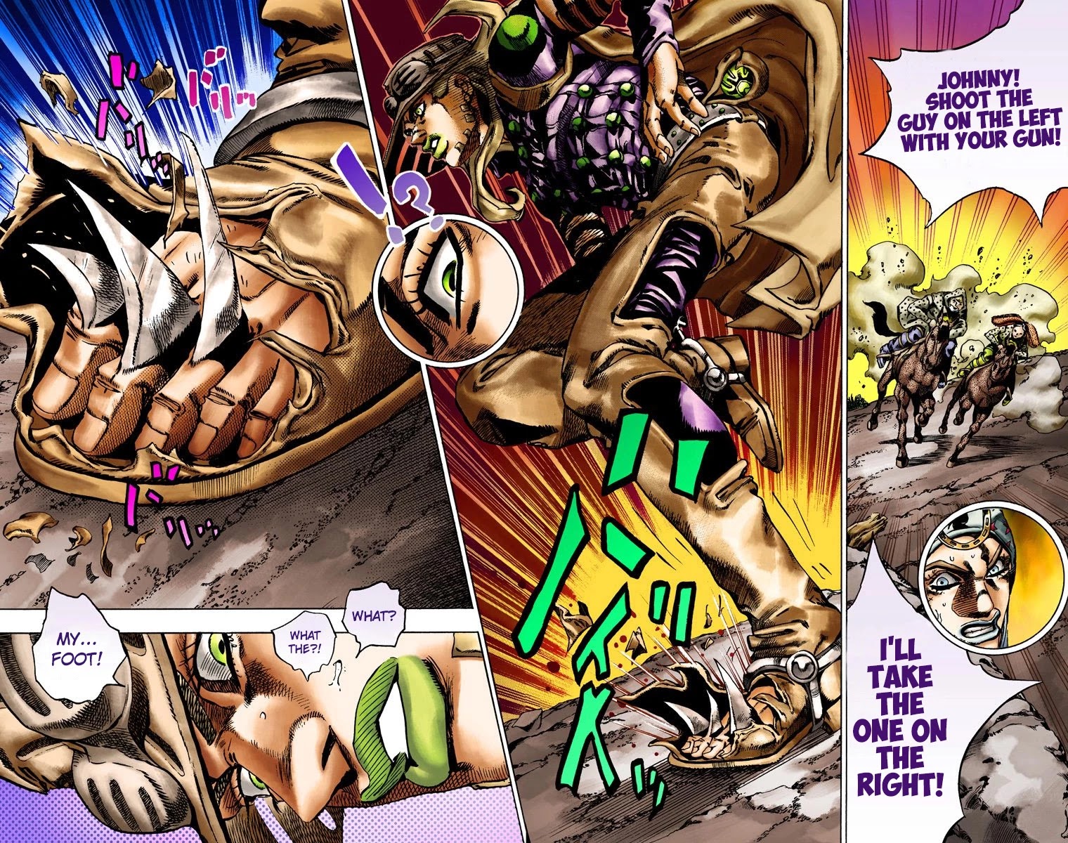 JoJo's Bizarre Adventure Part 7 - Steel Ball Run (Official Colored) Chapter 15 page 30 - Chapter 15: The Desert Born Outlaws Part 1