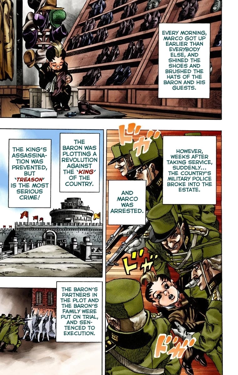 JoJo's Bizarre Adventure Part 7 - Steel Ball Run (Official Colored) Chapter 15 page 4 - Chapter 15: The Desert Born Outlaws Part 1